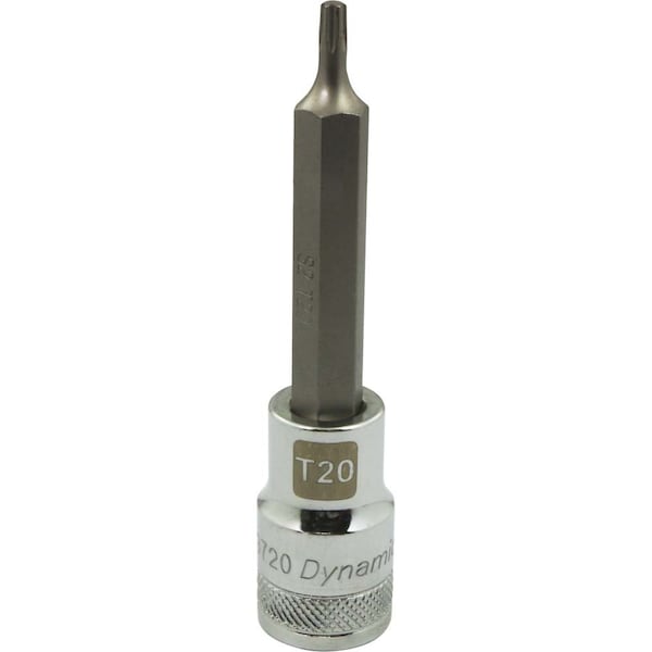 Tools 1/2 Drive Torx Head, T20 Long Bit, Chrome Finish Socket